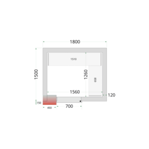 Negativna hladilna komora TEFCOLD - 1800 x 1500 | Optimizirano profesionalno skladiščenje
