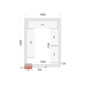 Negativna hladilna komora 1800x2400 - TEFCOLD: Optimalno shranjevanje za profesionalce v kuhinji