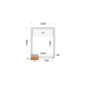 Chambre Froide Positive 1200x1500 TEFCOLD - Rešitev za shranjevanje, primerna za profesionalce v kuhinji.