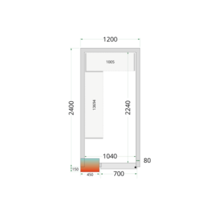 Pozitivna hladilna komora TEFCOLD - 1200x2400mm | Profesionalno skladiščenje