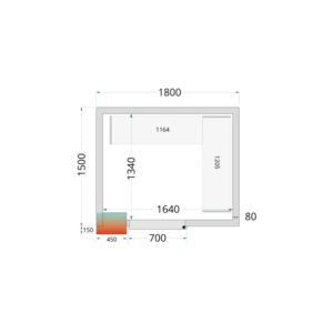 Pozitivna hladilna komora TEFCOLD - 1800 x 1500 | Idealna rešitev za shranjevanje
