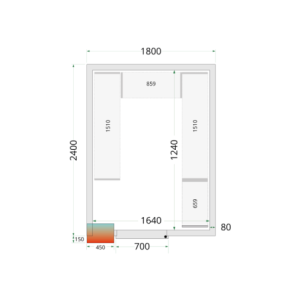 Pozitivna hladilna komora - 1800 x 2400 | TEFCOLD | Profesionalna in ekonomična rešitev za shranjevanje
