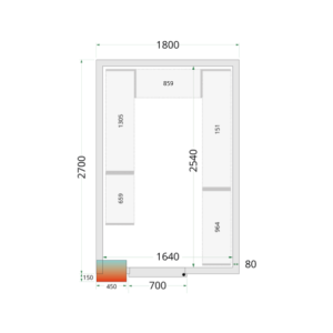 Pozitivna hladilna komora - 1800 x 2700 - TEFcold - Optimizirano skladiščenje in dostopna cena