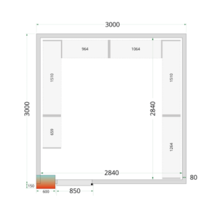 Pozitivna hladilna komora TEFCOLD - 3000 x 3000: Zmogljivost in trajnost