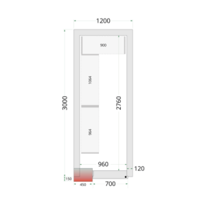Komplet regalov za hladilnico 1200 x 3000 TEFCOLD - Optimalna organizacija in profesionalna odpornost