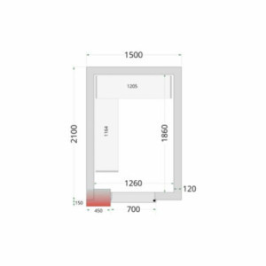 Komplet regalov za hladilnico 1500x2100 - Kapaciteta 90kg - Odporen na pomivalni stroj - TEFCOLD