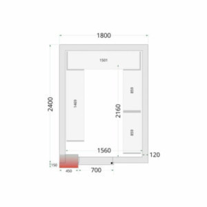 Komplet regalov za hladilnico 1800 x 2400 | TEFCOLDEspace optimiziran in zagotovljena higiena | Profesionalno skladiščenje