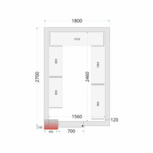 Komplet regalov za hladilnico 1800x2700 TEFCOLD - Optimalna organizacija