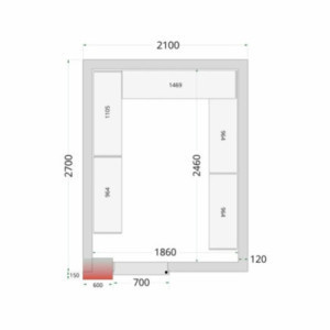 Komplet regalov za hladilnico 2100x2700 | TEFCOLD: Varno in učinkovito skladiščenje