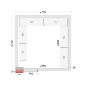 Komplet regalov za hladilnico 2700x2700 | TEFCOLD: Optimalna organizacija in zagotovljena robustnost