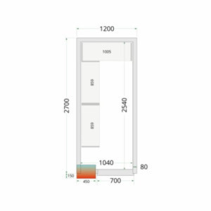 Komplet regalov za hladilnico 1200x2700 TEFCOLD: optimizirajte prostor za shranjevanje v hladilniku