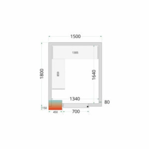 Kit Rayonnage Chambre Froide 1500x1800 | TEFCOLDKit za shranjevanje robusten in praktičen za hladilnico. Perforirane police, c