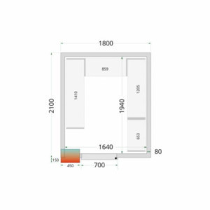Komplet Regalov za Hladilnico 1800 x 2100 - TEFCOLD: optimizirajte svoj prostor za shranjevanje.