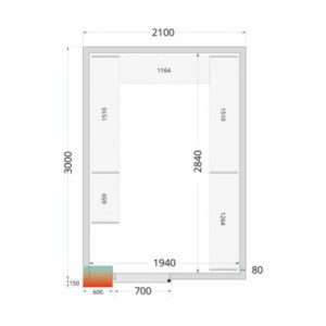 Komplet Regalov za Hladilnico 2100x3000 Tefcold - Optimizacija prostora za shranjevanje in enakomerna cirkulacija zraka