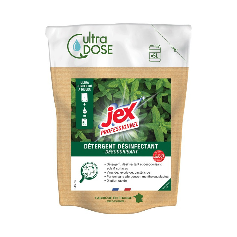 Čistilo za dezinfekcijo Ultra Dose 5 L - Meta in evkaliptus | Jex Professional