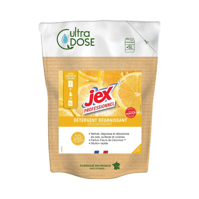 Razkužilo z ultra dozo 5 L - Limonin cvet Jex: Optimalna higiena in trajen vonj Razkužilo z ultra dozo 5 L - Limonin cvet Jex: Optimalna higiena in trajen vonj