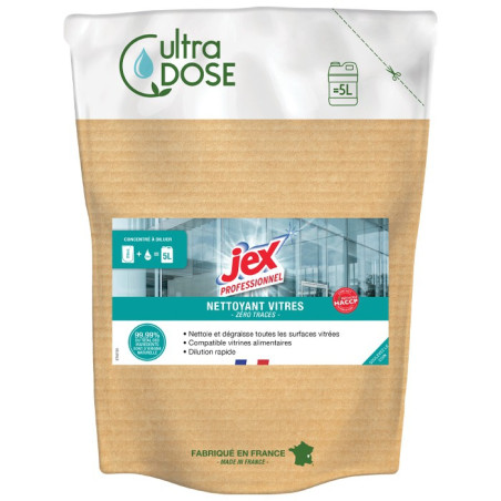 Čistilo za steklo Ultra Dose 5 L od Jex - Ekološko in zmogljivo