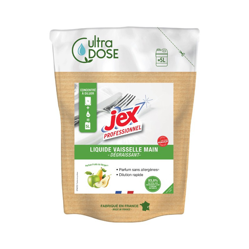 Hand dishwashing liquid ultra dose 5 L - Orchard Fruits Jex: easily removes grease and dirt Hand dishwashing liquid ultra dose 5 L - Orchard Fruits Jex: easily removes grease and dirt