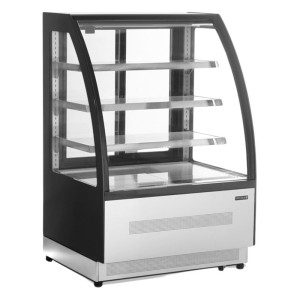 Hladilna vitrina pult 2 vrata črna - 158 L | TEFCOLD