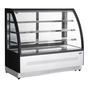 Vitrine Hladilni Pult 2 Steklena Vrata Črna - TEFCOLD LPD1500C/BLACK