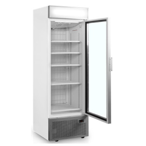 Vitrine Zamrzovalnik s Steklenimi Vrati s Srebrnim Nadstreškom - 440L TEFCOLD: optimalna predstavitev vaših zamrznjenih izdelkov