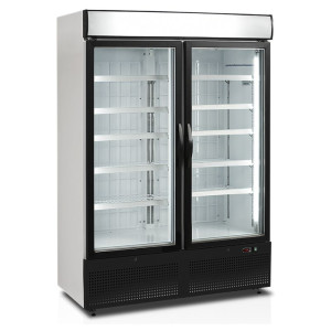 Vitrine Zamrzovalnik Vertikalni Beli - 2 Steklena Vrata - 930 L TEFCOLD | Fourniresto