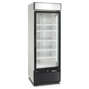 Vitrine zamrzovalnik vertikalni beli - 1 steklena vrata - 412L - TEFCOLD