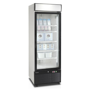 Vitrine zamrzovalnik vertikalni beli - 1 steklena vrata - 412L - TEFCOLD