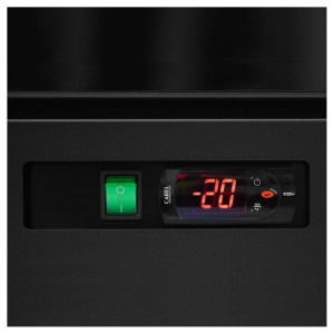 TEFCOLD Črna zamrzovalna vitrina - 1 steklena vrata - 390L: Optimalna predstavitev zamrznjenih izdelkov in nizka poraba energije