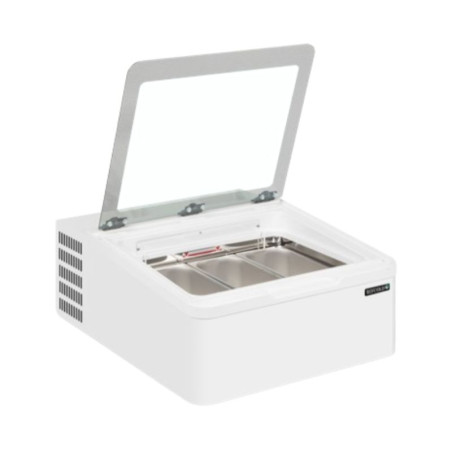 Vitrine Comptoir à Glace - 3 x 5 L de TEFCOLD : Optimalna predstavitev in enostavna dostopnost Vitrine Comptoir à Glace - 3 x 5 