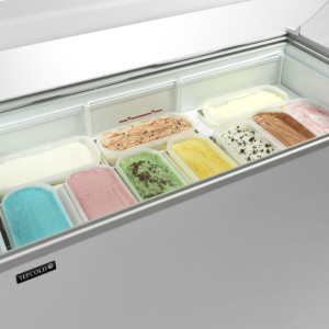 Zamrzovalna skrinja z ukrivljenim steklom - 430 L TEFCOLD: Optimalno shranjevanje za sladolede