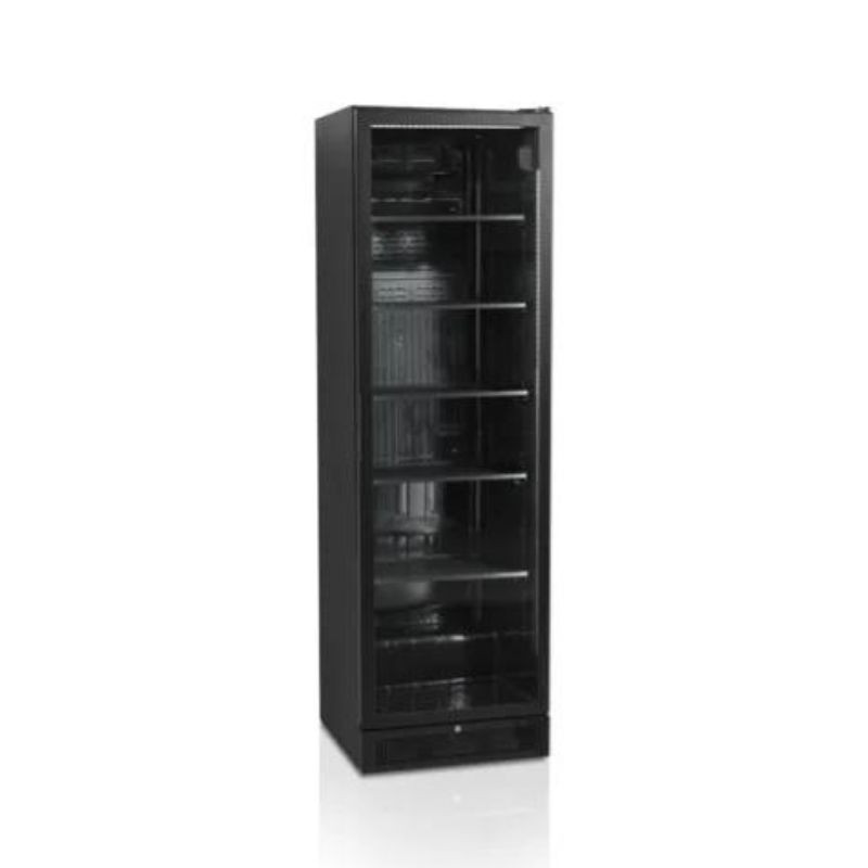 Black Refrigerated Cabinet - Glass Door - 347 L TEFCOLD SCU1425H Black Refrigerated Cabinet - Glass Door - 347 L TEFCOLD SCU1425H