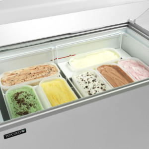 Zamrzovalna skrinja z ukrivljenim steklom - 157 L | TEFCOLD | Stock-direct CHR