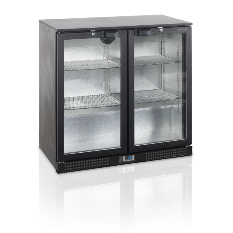 Hladilna zadnja vrstica z 2 steklenima vrati - 188 L TEFCOLD | Kakovostno profesionalno hlajeno shranjevanje Hladilna zadnja vrstica z 2 steklenima vrati - 188 L TEFCOLD | Kakovostno profesionalno hlajeno shranjevanje