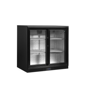 Hladilnik za zadnji del bara z 2 drsnima vratoma - 182 L - TEFCOLD: Eleganten in zmogljiv profesionalni shranjevalni prostor