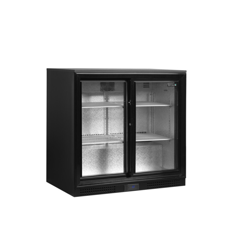 Hladilnik za zadnji del bara z 2 drsnima vratoma - 182 L - TEFCOLD: Eleganten in zmogljiv profesionalni shranjevalni prostor Hladilnik za zadnji del bara z 2 drsnima vratoma - 182 L - TEFCOLD: Eleganten in zmogljiv profesionalni shranjevalni prostor