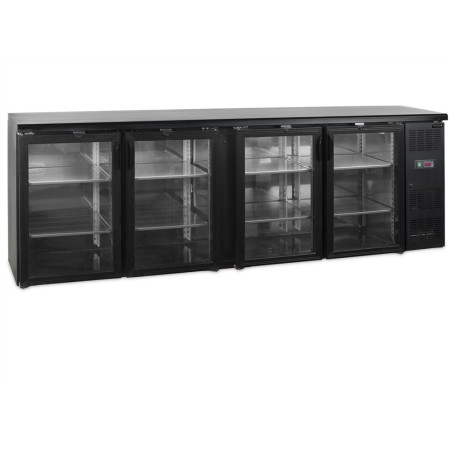 Hladilnik za zadnji del bara s 4 steklenimi vrati - 605 L | TEFCOLD: Zmogljivost in dizajn