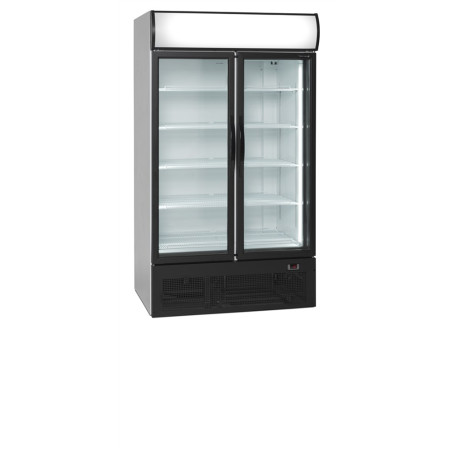 Pozitivna hladilna omara z dvema steklenima vratoma - TEFCOLD, 710 L: Učinkovitost in eleganca