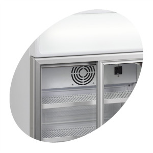 Mini hladilna omara TEFCOLD 60L s krošnjami in 2 steklenima vratoma