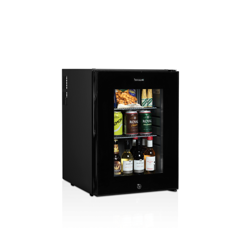Mini Fridge Bar Glass Door Black 35 L TEFCOLD TM44G Efficient & Elegant Mini Fridge Bar Glass Door Black 35 L TEFCOLD TM44G Efficient & Elegant