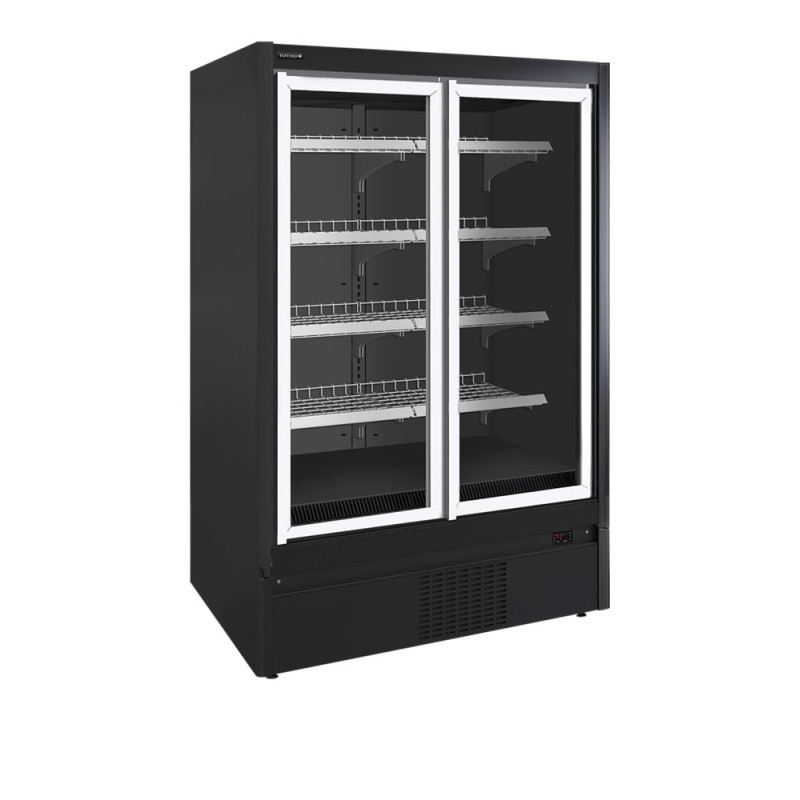 Črna supermarketna hladilna vitrina - 850 L TEFCOLD: Optimalno shranjevanje in predstavitev izdelkov Črna supermarketna hladilna vitrina - 850 L TEFCOLD: Optimalno shranjevanje in predstavitev izdelkov