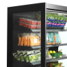 Črna hladilna vitrina za supermarkete s 3 vrati 1160 L TEFCOLD - energijsko učinkovita in prostorna