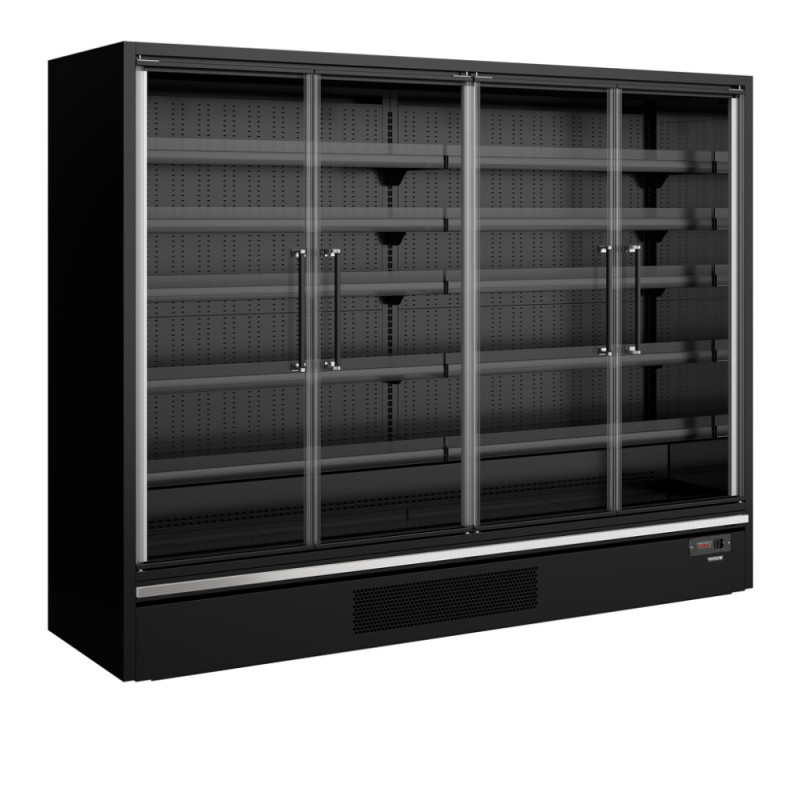 Hladilna vitrina TEFCOLD Črna - 4 Steklena Vrata - 1258 L Supermarket Hladilna vitrina TEFCOLD Črna - 4 Steklena Vrata - 1258 L Supermarket