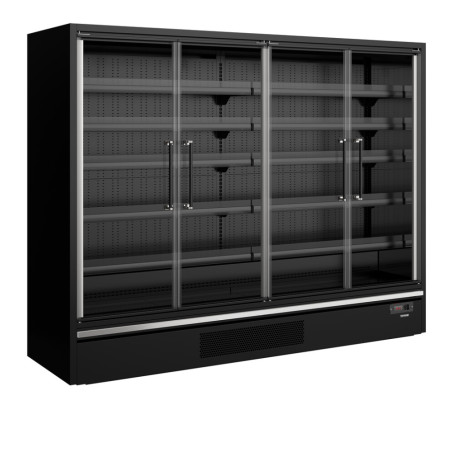 Hladilna vitrina TEFCOLD Črna - 4 Steklena Vrata - 1258 L Supermarket