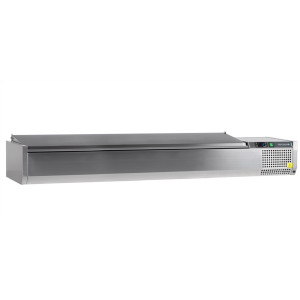Saladette za postavitev TEFCOLD Inox - 10 GN 1/4 - Statična