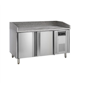 Miza za pico iz nerjavečega jekla TEFCOLD - 400x600mm - 2 vrata - Visoka kakovost
