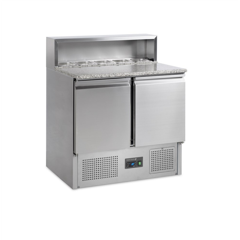 Meuble à Pizza - 5 GN 1/6 en Acier Inoxydable | TEFCOLD PT920 Meuble à Pizza - 5 GN 1/6 en Acier Inoxydable | TEFCOLD PT920