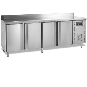 Negativna hladilna miza z zadnjo ploščo - 4 vrata - GN 1/1 Tefcold CF7410