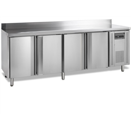 Negativna hladilna miza z zadnjo ploščo - 4 vrata - GN 1/1 Tefcold CF7410