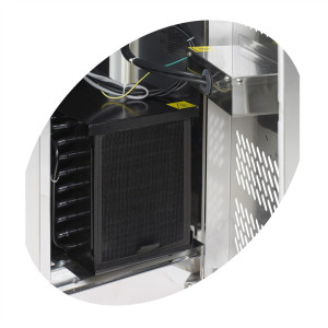 Hladilnik za prigrizke s pultom in hrbtnim delom - 4 vrata - 460 L TEFCOLD Hladilnik za prigrizke s pultom 4 vrata - 460 L